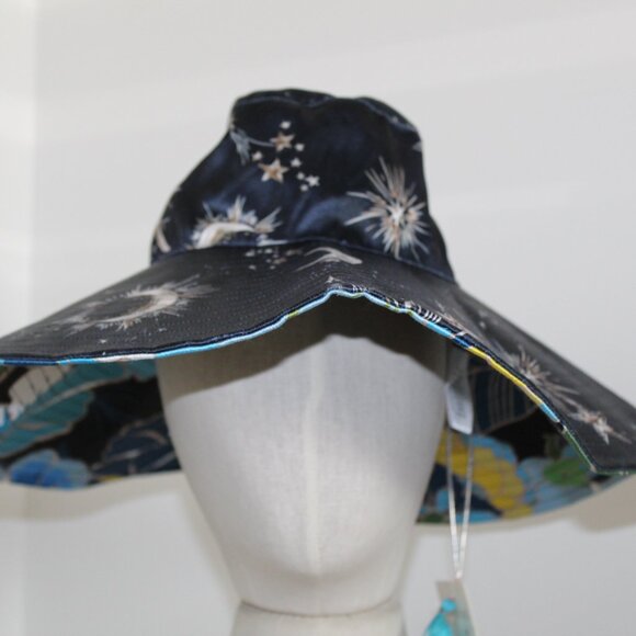 NWT Johnny Was Biya JWLA 3J Workshop Reversible Beach Hat Zolita One Size - Picture 9 of 13